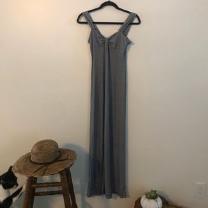 Navy blue & white striped women’s Maxi